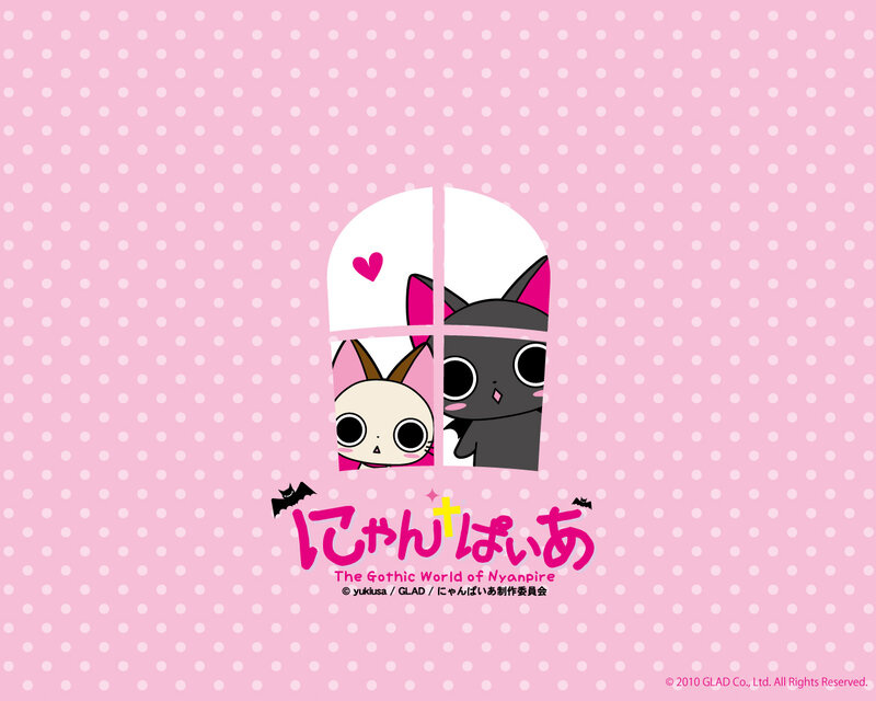 Two Cartoon Cats in Window