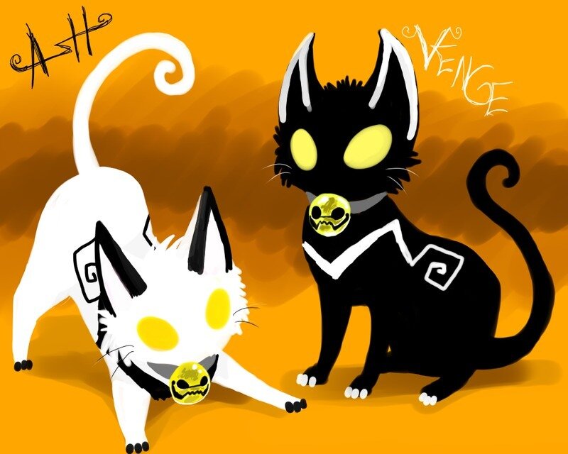 Two Cartoon Cats