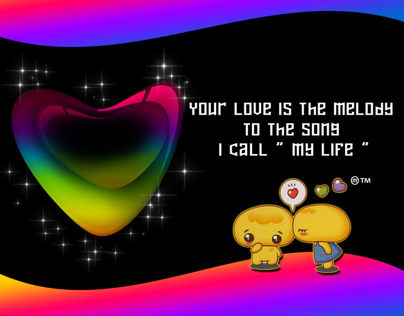 Two Cartoon Characters — Black, Romantic