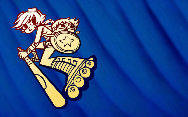 Two Cartoon Characters — Blue, Dynamic