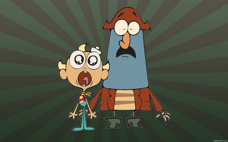 Two Cartoon Characters — Green, Dramatic