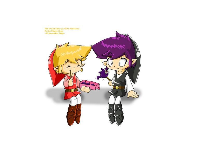 Two Cartoon Characters — Purple