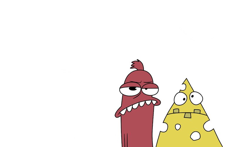 Two Cartoon Characters — Red, Neutral