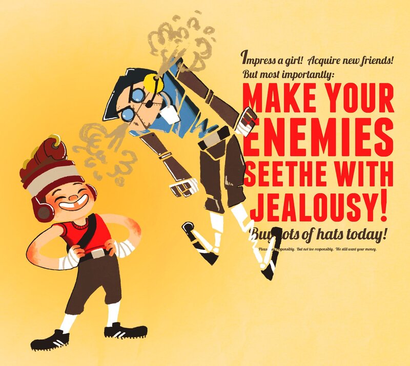 Two Cartoon Characters — Yellow, Humorous