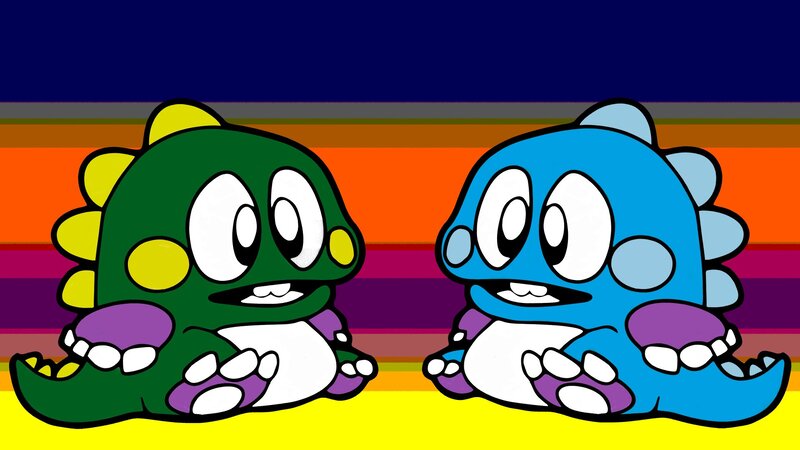 Two Cartoon Dinosaurs — Green