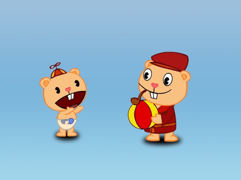 Two Cartoon Hamsters