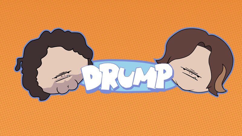 Two Cartoon Heads — Orange