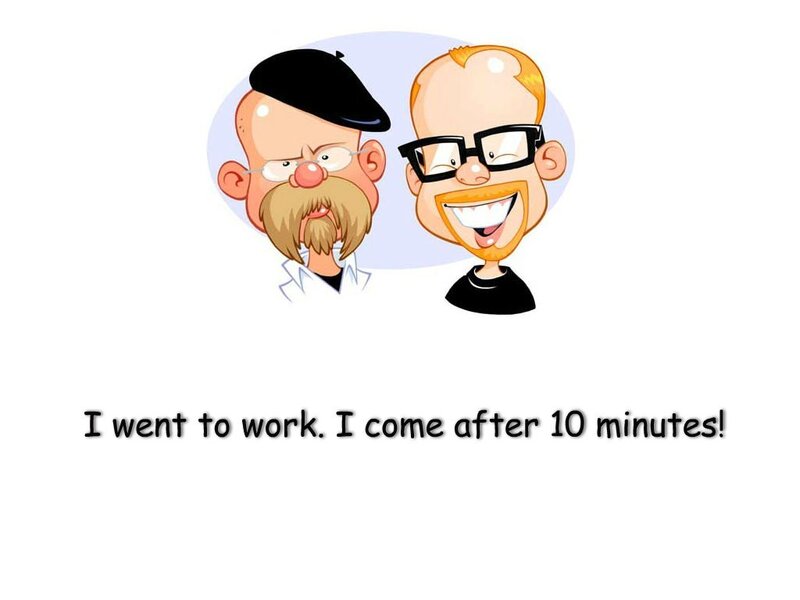 Two Cartoon Men — White, Humorous