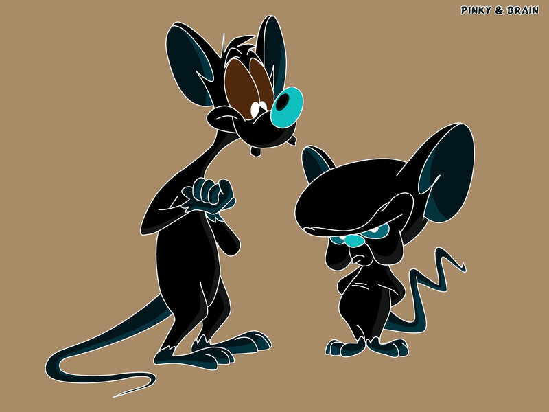 Two Cartoon Mice — Brown