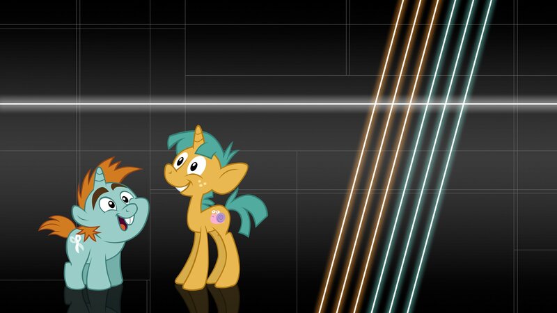 Two Cartoon Ponies