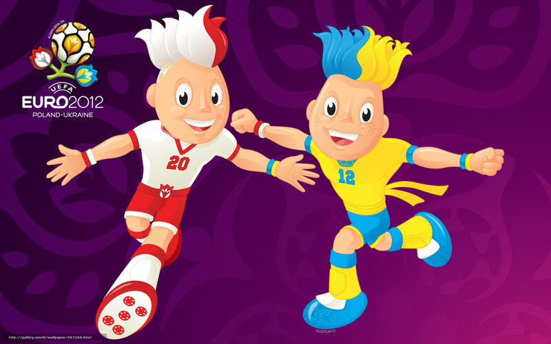 Two Cartoon Soccer Players — Purple