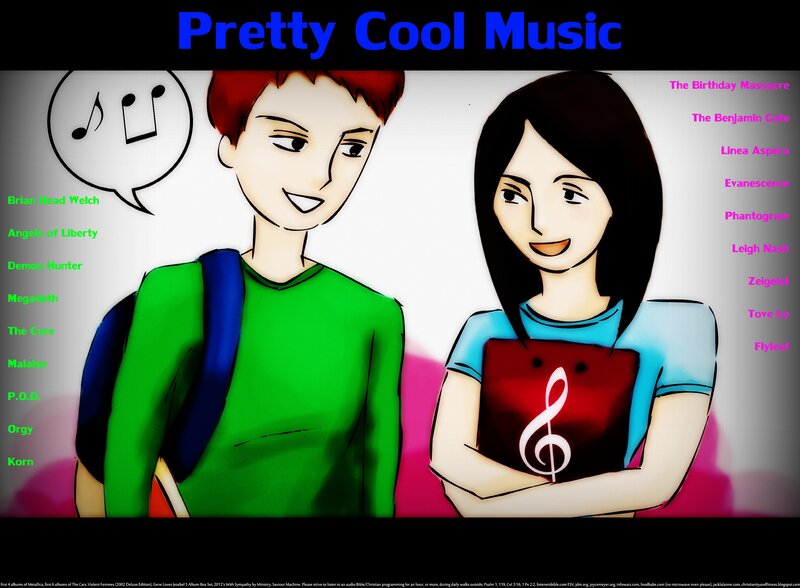 Two Cartoon Teenagers — Green