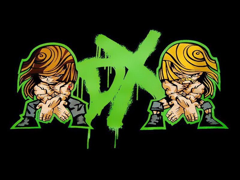 Two Cartoon Wrestlers