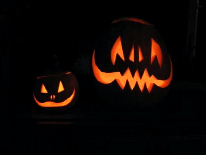 Two Carved Pumpkins