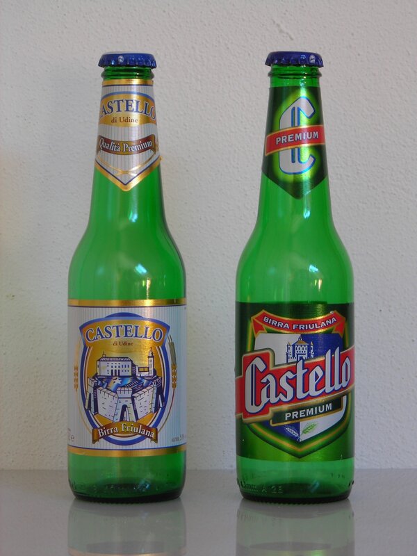 Two Castello beer bottles