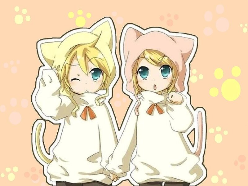 two cat-eared anime girls
