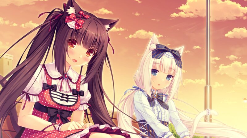 Two Cat-eared Girls — Orange, Serene
