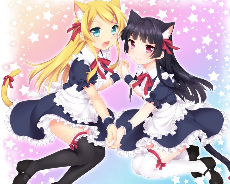 Two Cat-girl Maids — Pink