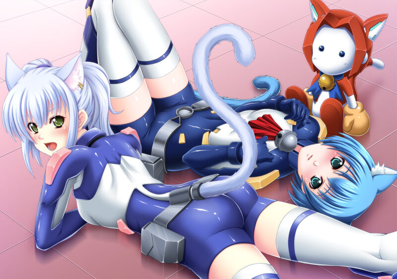 Two Cat Girls Lying Down