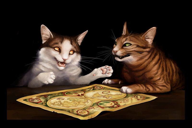 Two Cats Arguing