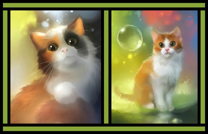 Two Cats in Art
