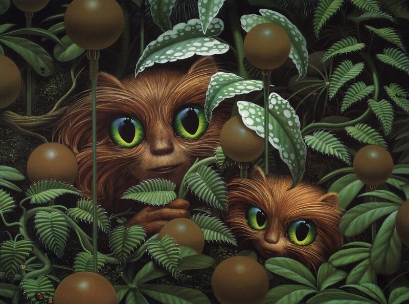 Two Cats in Foliage