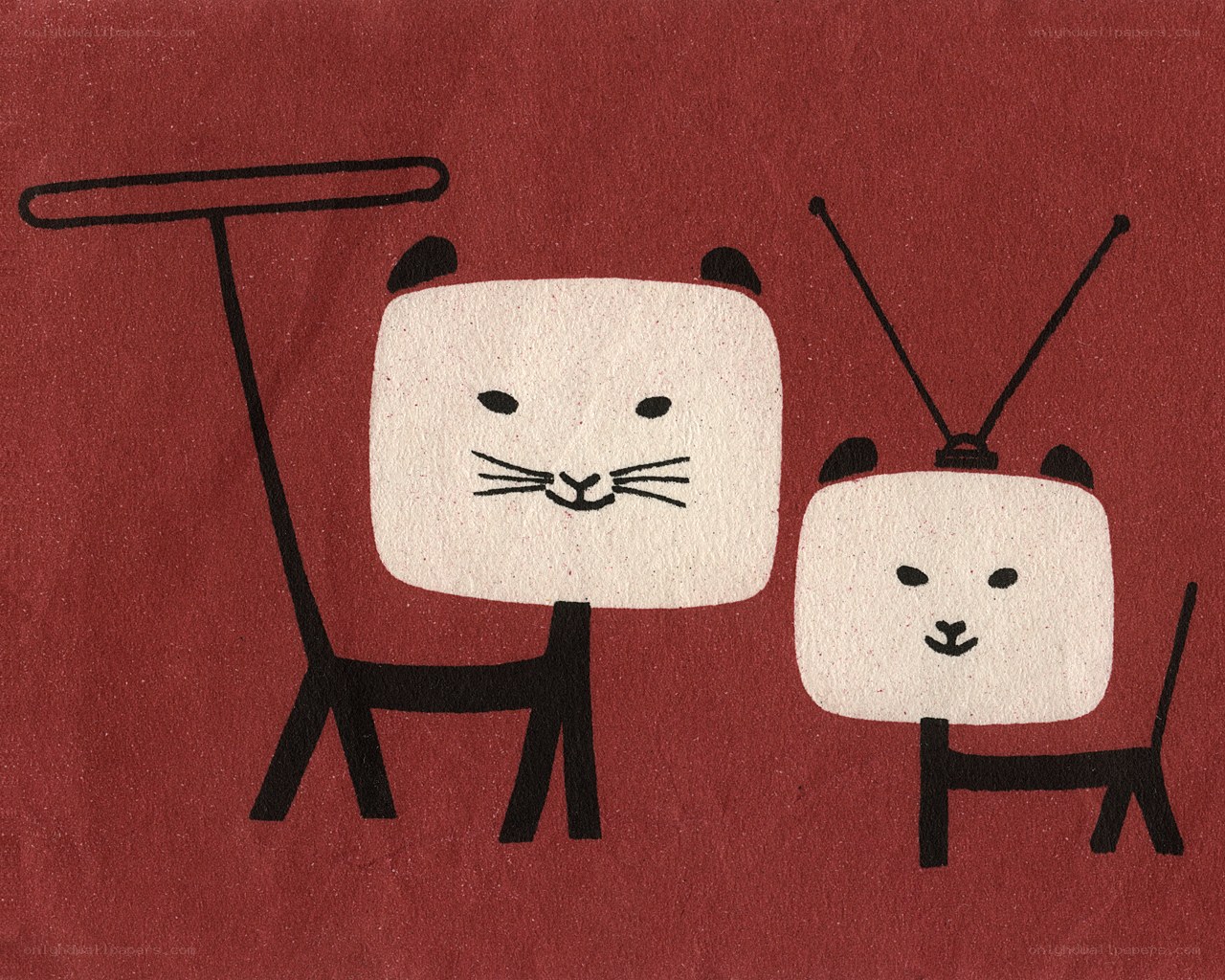 Two cats on chairs