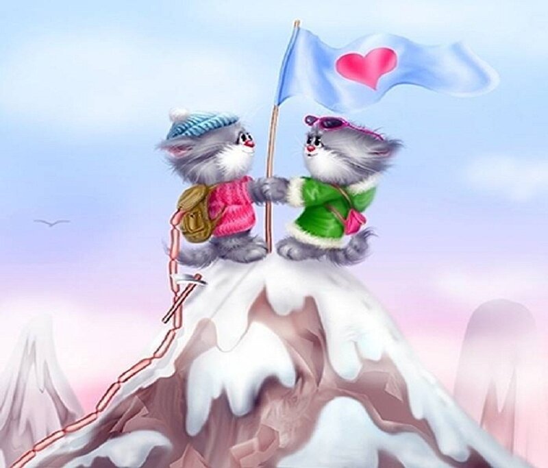 Two Cats on Mountain