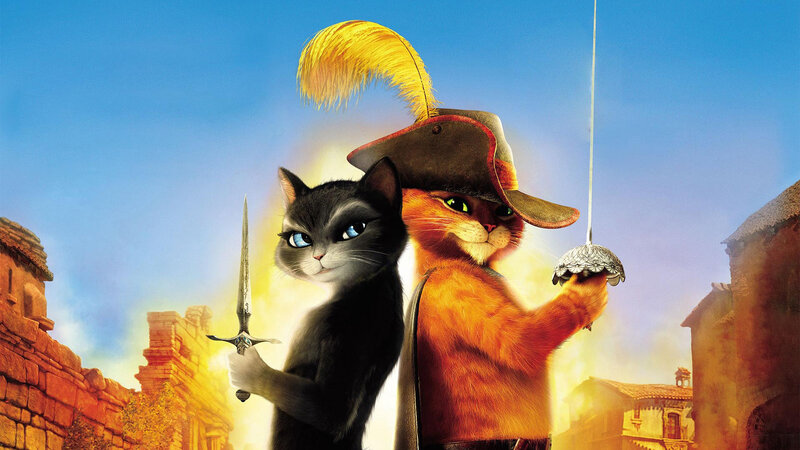 Two Cats with Swords — Blue, Dramatic