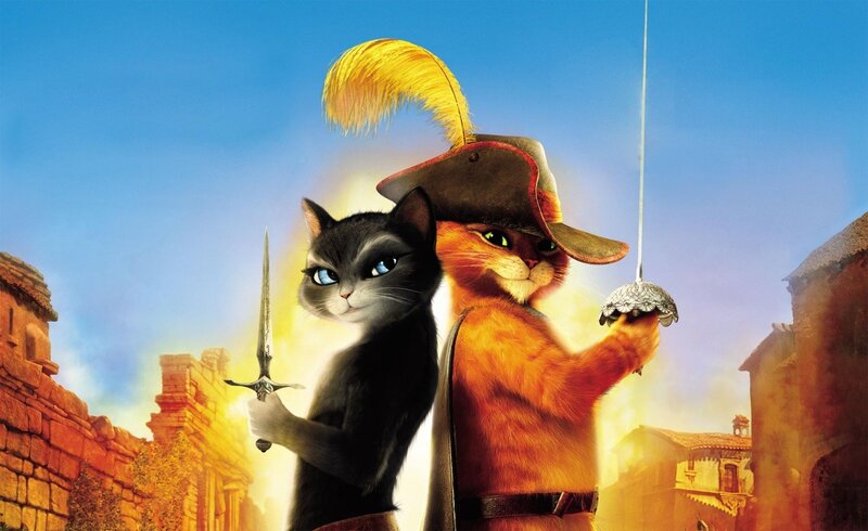 Two Cats with Swords