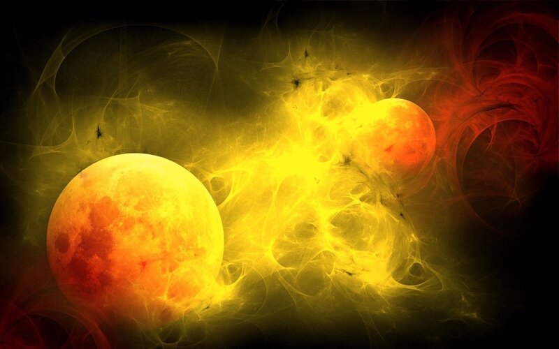 Two Celestial Bodies — Yellow