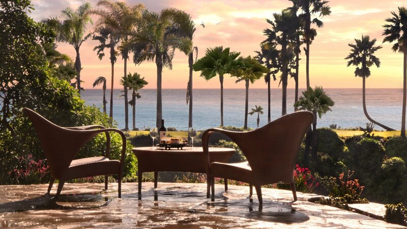 Two Chairs on Patio — Brown