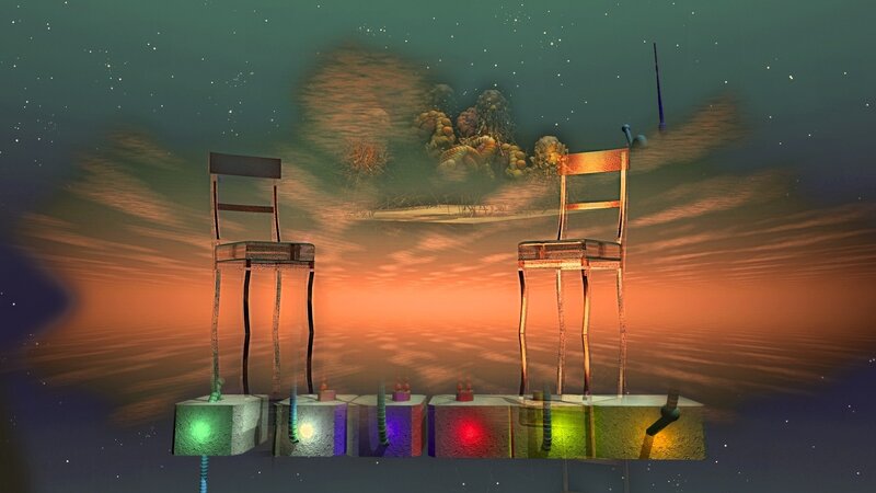 Two Chairs on Platforms