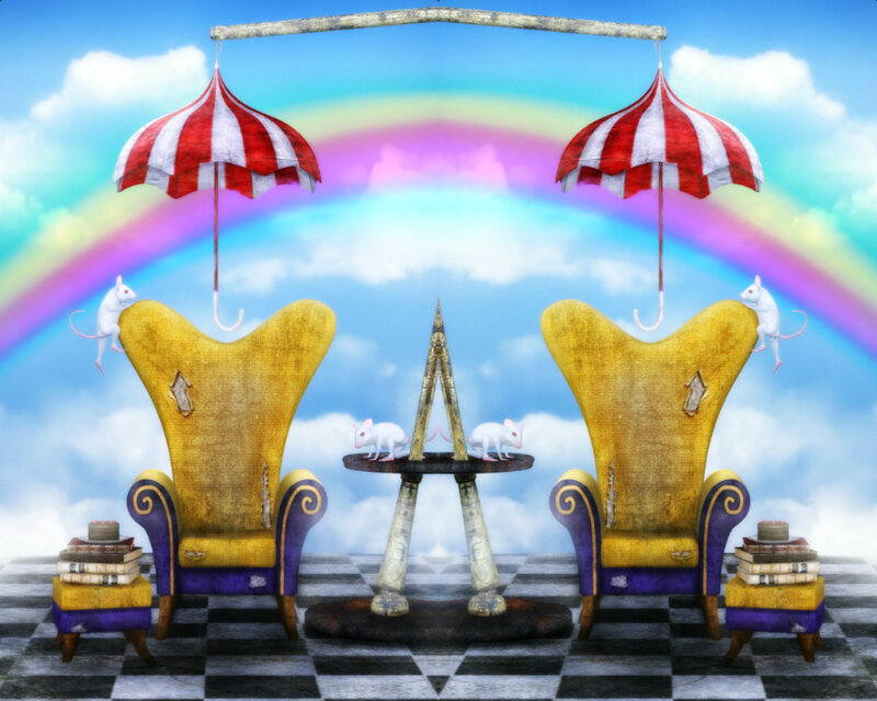 Two Chairs with Mice