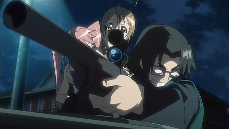 Two Characters Aiming Rifle