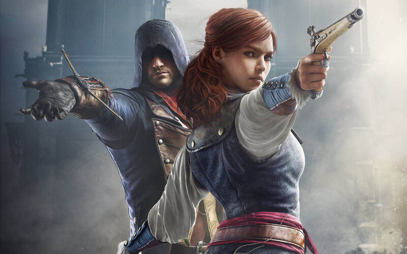 Two Characters Aiming Weapons — Blue