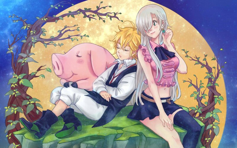 Two Characters and a Pig — Blue