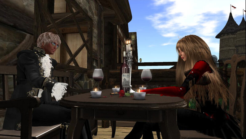 Two Characters at a Table — Brown, Calm