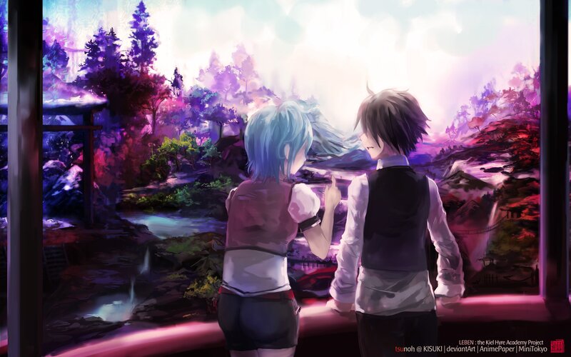 two characters at a window