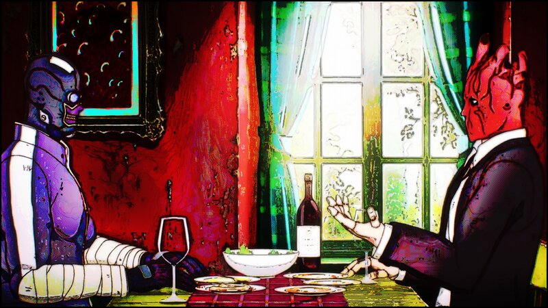 Two Characters at Dinner