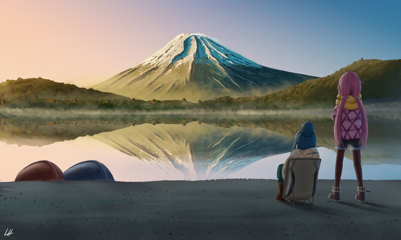 Two Characters at Lake
