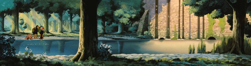 Two Characters by a Pond