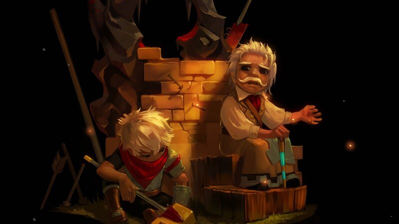 Two Characters by Fire — Black, Dramatic