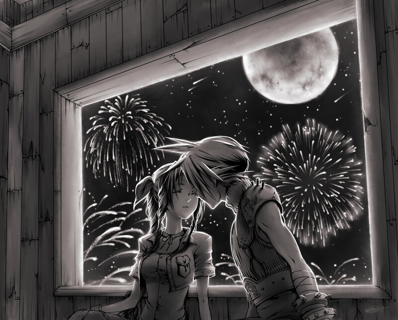 Two Characters by Window