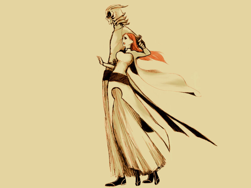 Two Characters Dancing — Beige