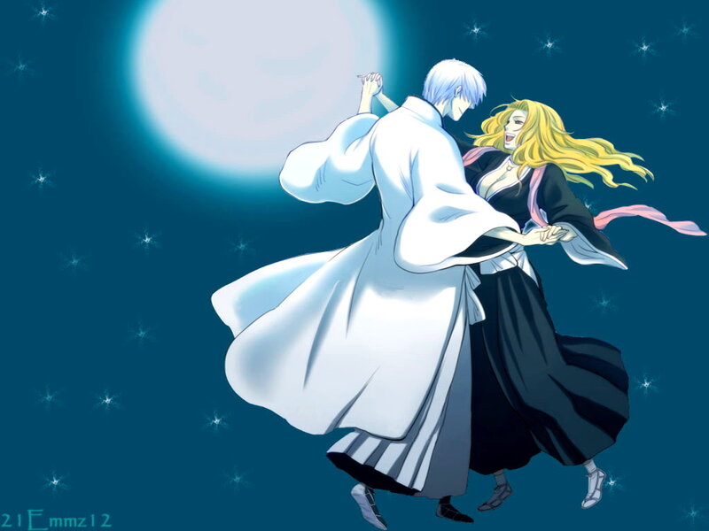 Two Characters Dancing — Blue