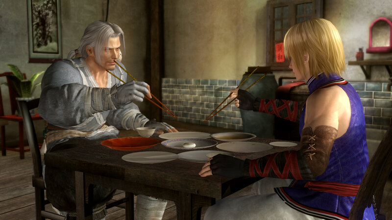 Two Characters Eating at Table