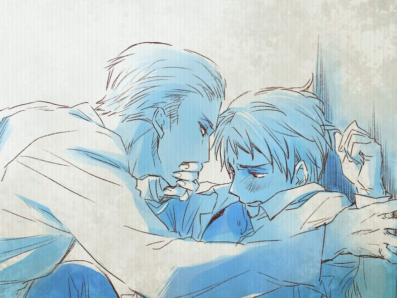 two characters embracing
