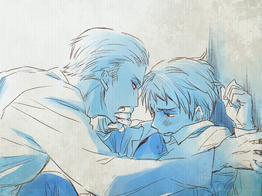 two characters embracing
