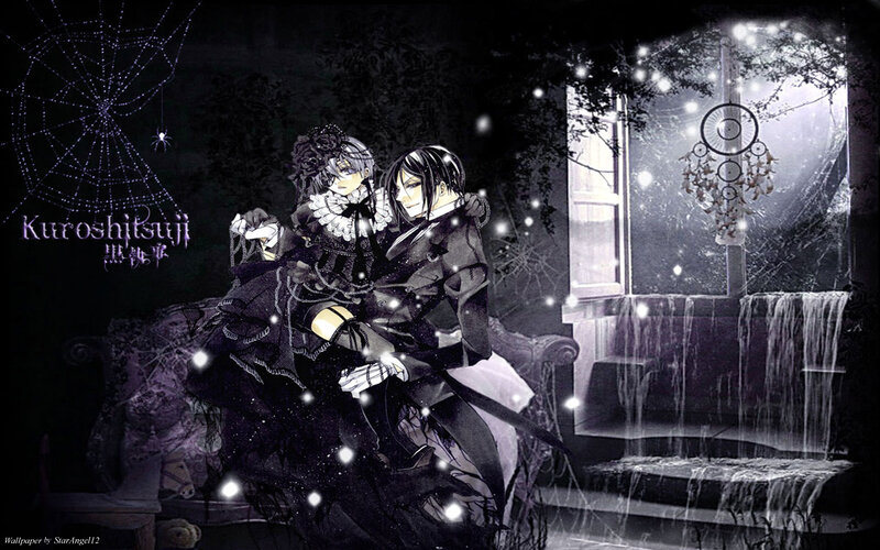 Two Characters Embracing — Black, Dark